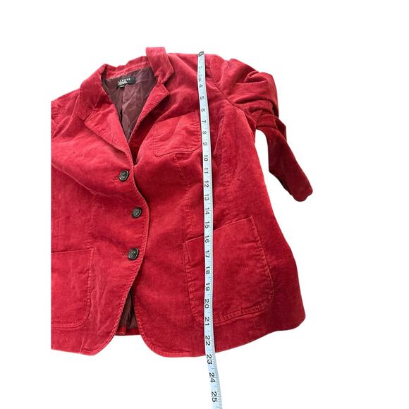 Talbots Blazer Burgundy Corduroy Office Work Career Business Size 14 Petite - Picture 13 of 13